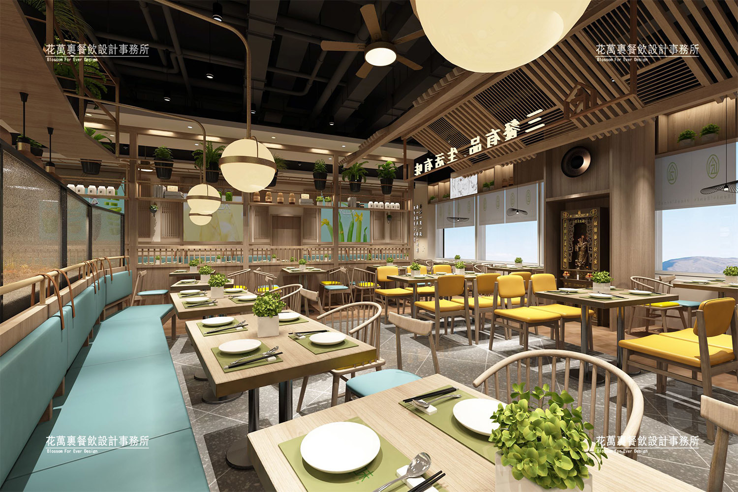 寧波餐廳店面設計：色彩配置怎樣符合空間構成原則？（餐廳色彩布局要求）
